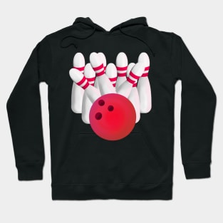 Tenpin bowling strike Hoodie